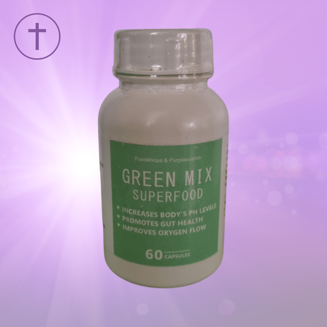 Green Mix Superfood 60 Capsules - Multi-Vitamin & Mineral with Prebiotics | Purple Cushhh SA