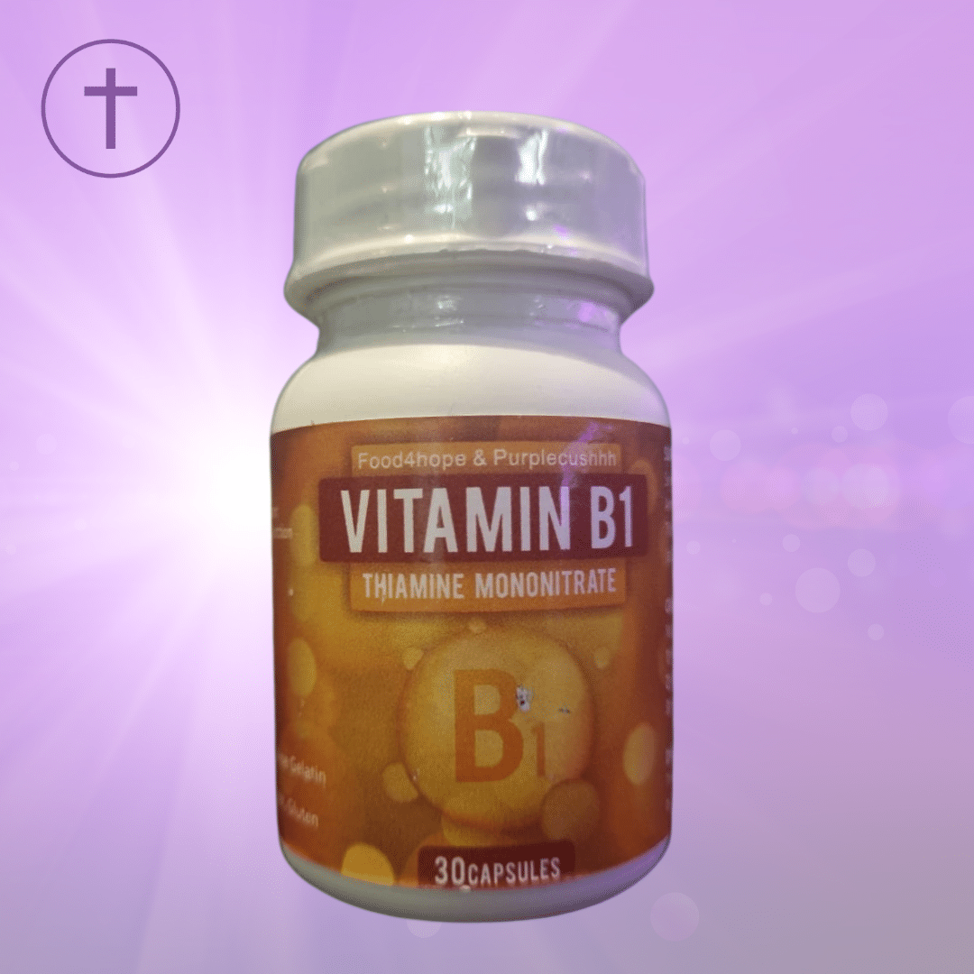 Food4Hope & Purple Cushhh Vitamin B1 30 Capsules - Energy & Nervous System Support