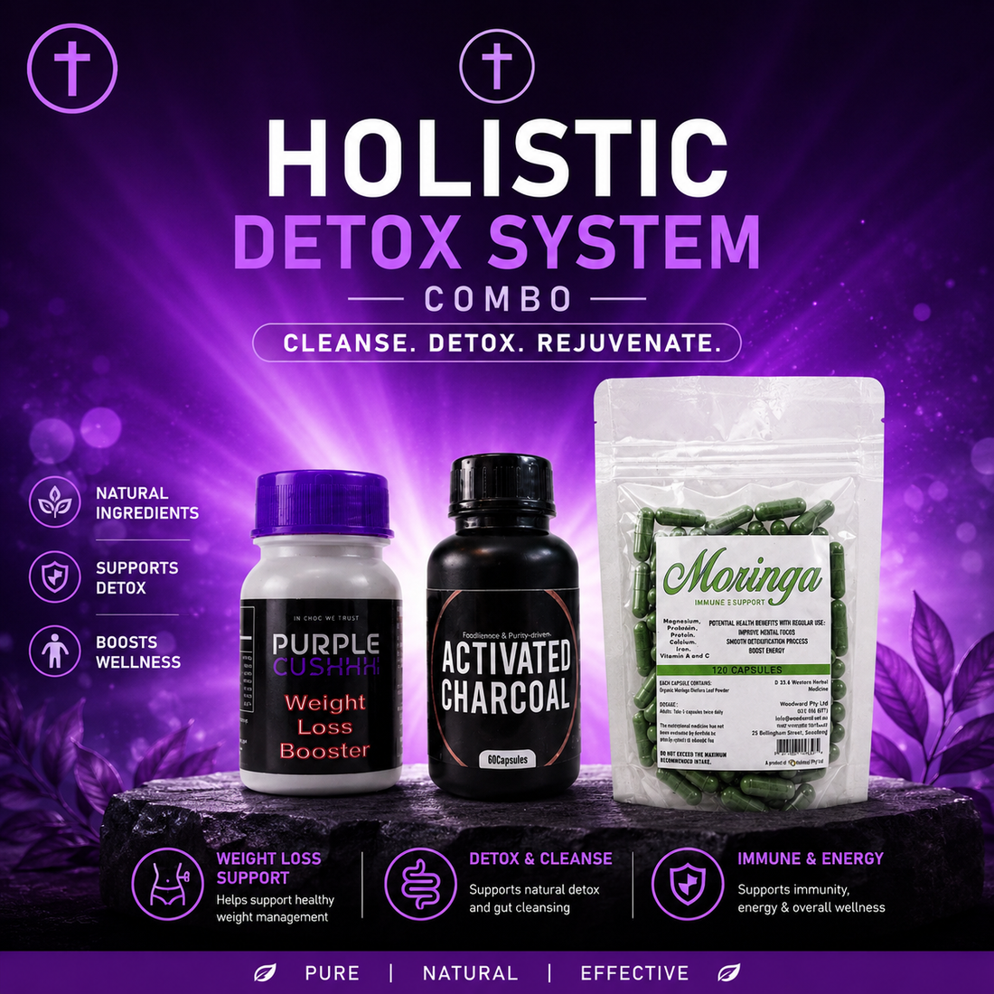 Activated Charcoal, Detox Boost & Moringa Superfood Nutrition