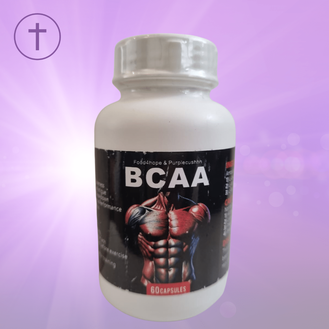 Food4Hope & Purple Cushhh BCAA 60 Capsules - Premium Amino Acid Recovery & Muscle Growth
