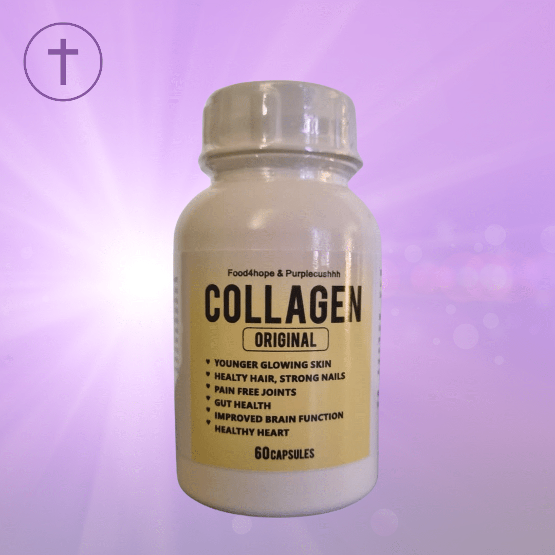 Food4Hope & Purple Cushhh Collagen Original 60 Capsules - Skin, Hair, Joints & Gut Health