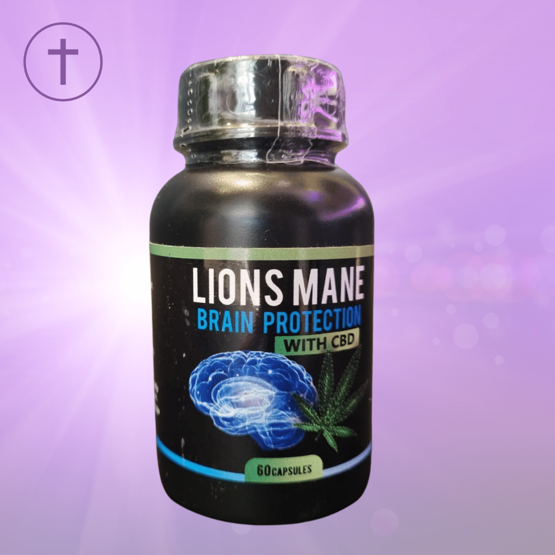 Food4Hope & Purple Cushhh Lions Mane with CBD 60 Capsules - Brain & Gut Health