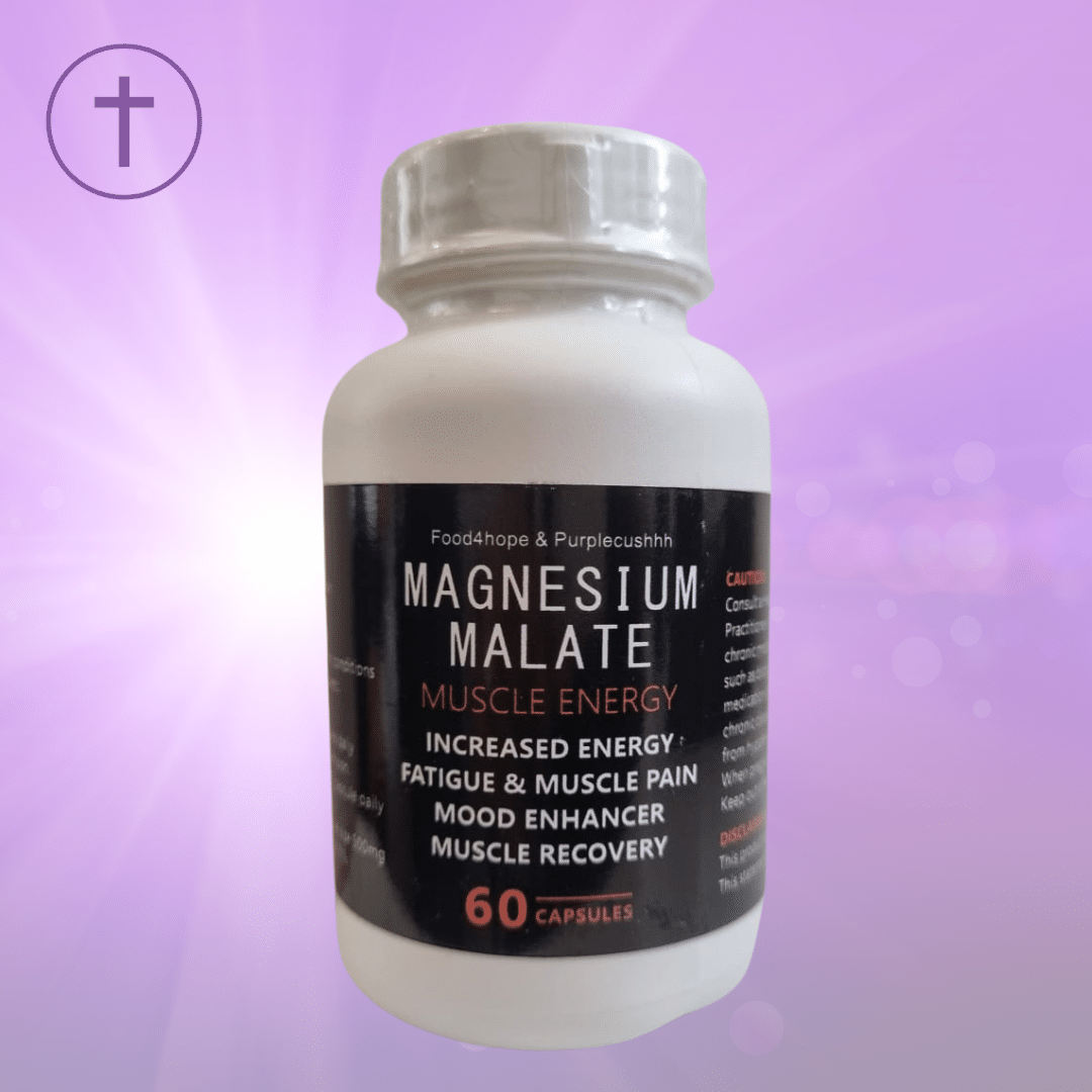 Purple Cushhh x Food4Hope: High-Absorption Magnesium Malate 60 Capsules