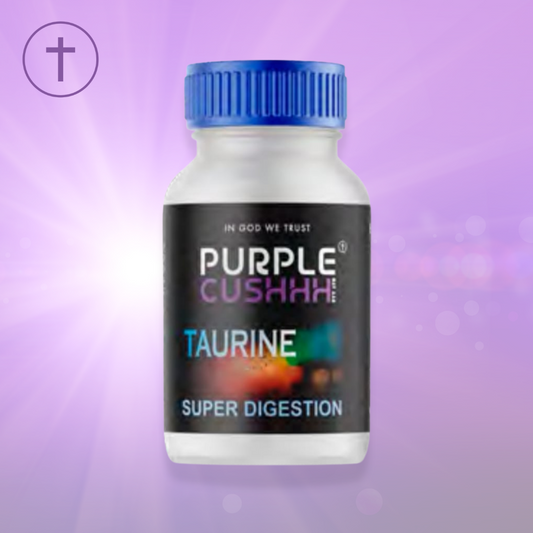 Taurine Super Digestion 60 Capsules - Metabolic & Cardiovascular Health | Purple Cushhh SA
