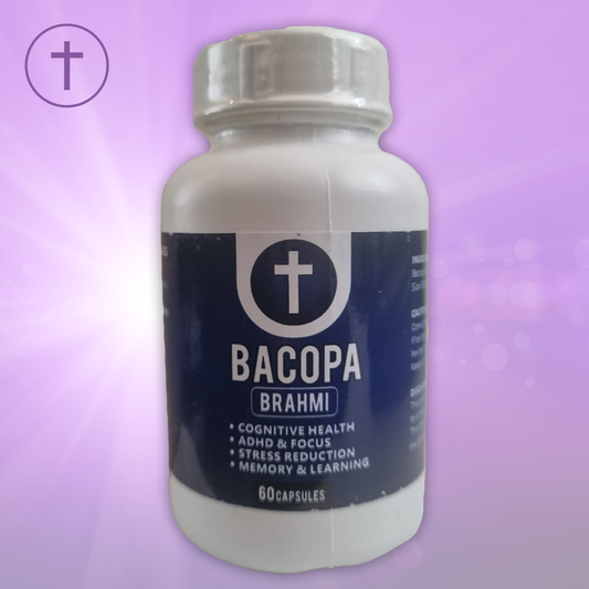 Bacopa Brahmi 60 Capsules | Focus, Memory & Cognitive Support for Kids & Adults | Purple Cushhh SA
